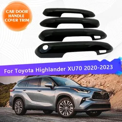 For Toyota Highlande Crown Kluger XU70 2021 2022 2023 Car Door Handle Cover Trim Scratch Proof Chromium Styling Car Accessories