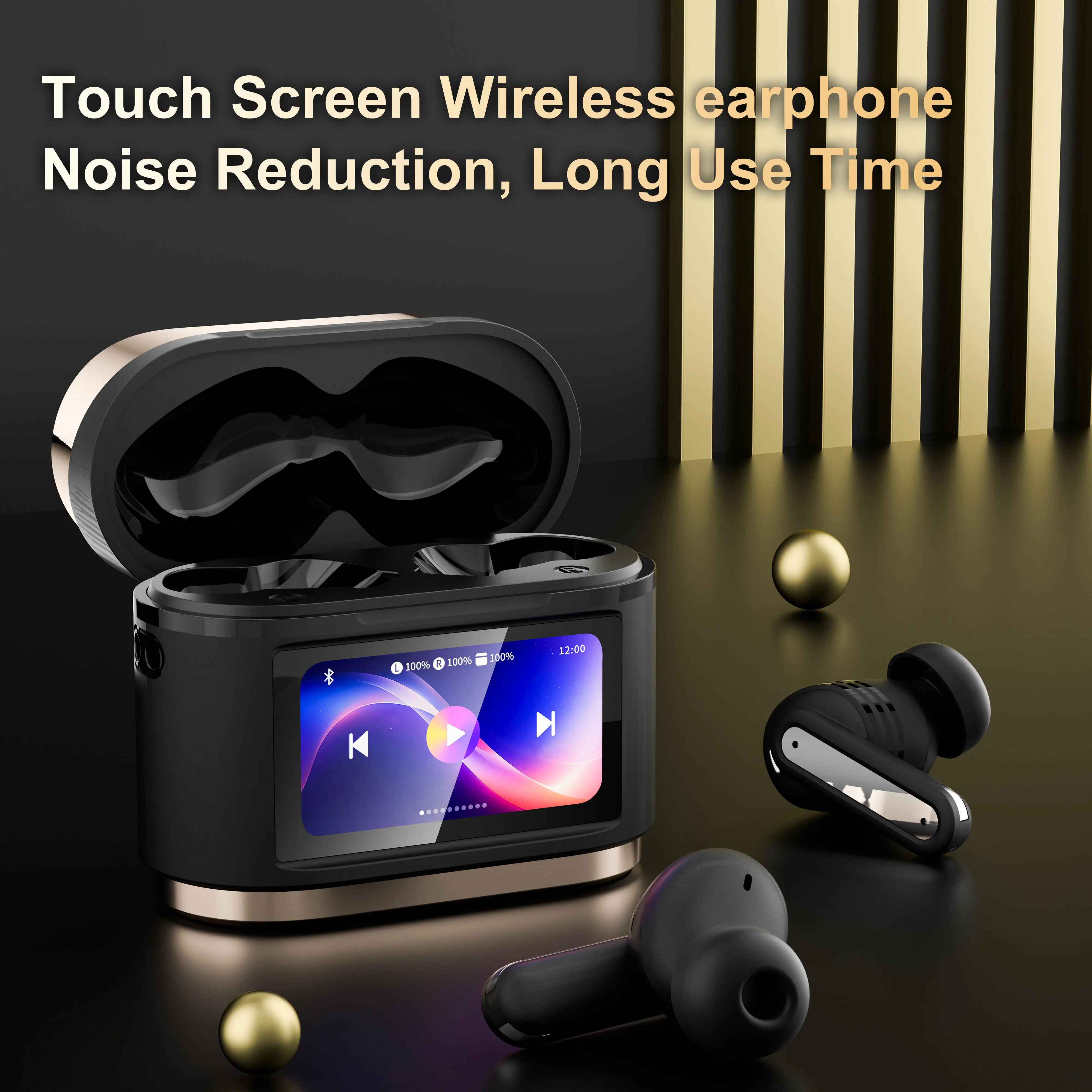 Xiaomi Bluetooth Earphones BD2 Dual Noise Reduction with Digital Display Screen and Intelligent Touch Wireless Earphones