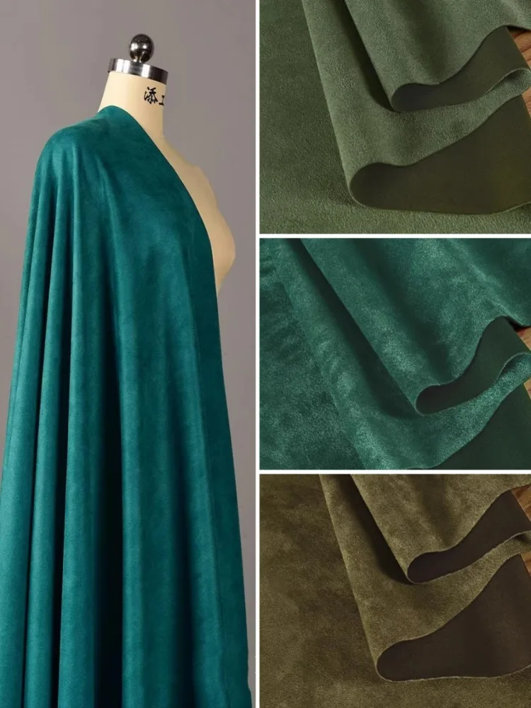 

Thick Imitation Suede Air Layer Stretch Fabric for Soft Designer Fashion Clothing Fabrics Cloth for By The Meter Diy Sewing