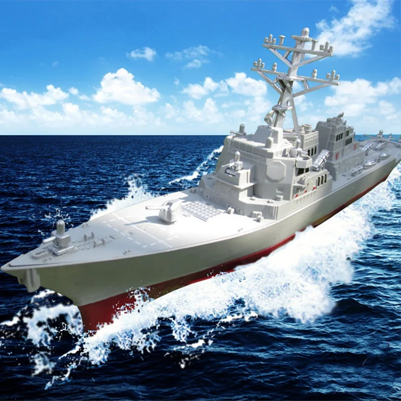 Navio navio destruidor de mísseis guiado modelo brinquedos estáticos com expositor navio de guerra modelo diy brinquedos educativos hobbies presente das crianças