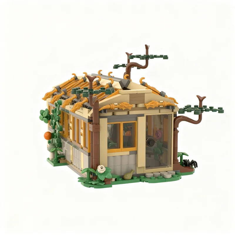 

621PCS MOC Magic Movie Herbology Greenhouse Expansion Model Custom Building Blocks Architecture DIY Assembly Display Gift Set