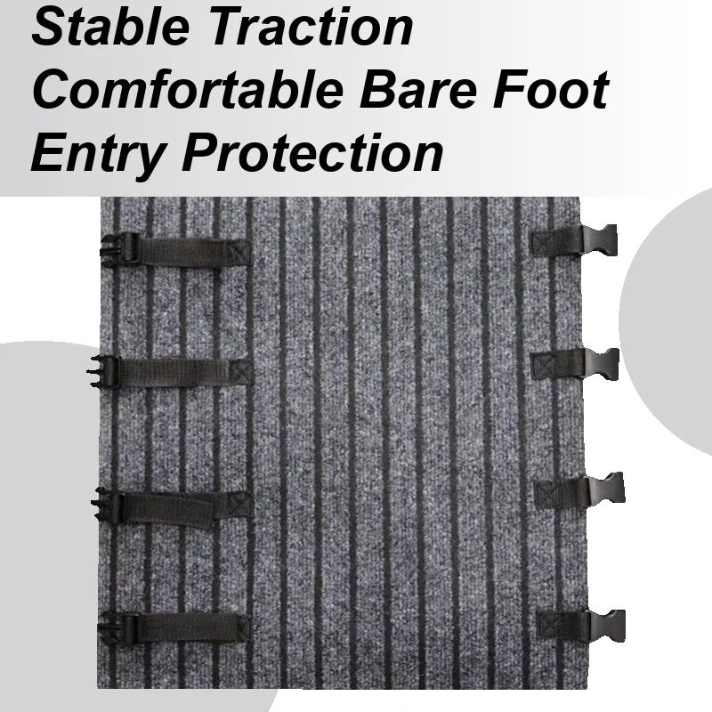RV Step Covers Anti-slip RV Step Mat Double-layer Backing Design Deck Pad With Adjustable Buckle For Mud Marks Resistance