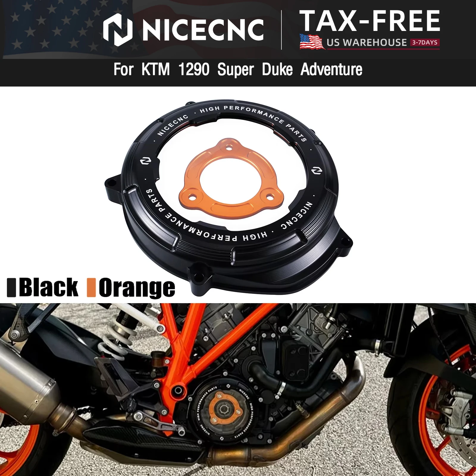 

For KTM 1290 Super Duke R GT EVO 2014-2024 1290 Super Adventure R S T 2017-2024 Engine Clutch Cover 1050 1090 1190 Adv 2017-2024