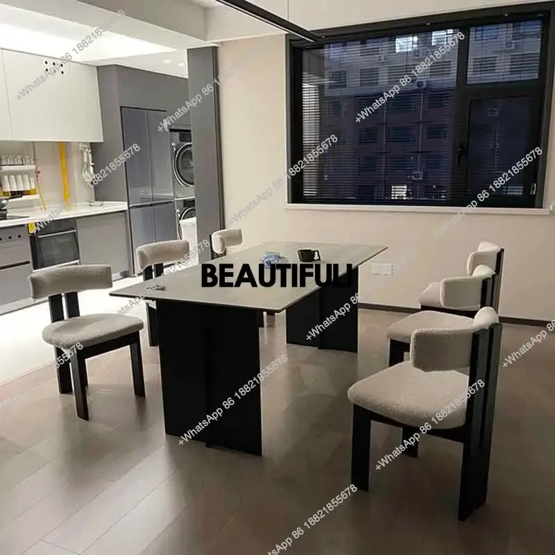 

E182 Living Room Dining Table Party Modern Floor Design Restaurant Dining Table Modern Rectangular Esszimmer Tisch Furniture Hom