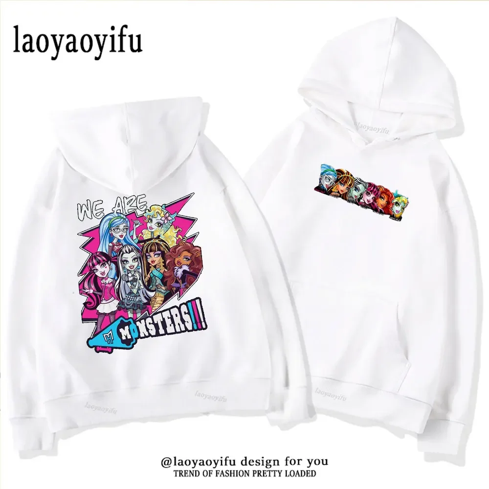 Classic Cartoon Lagoona Blue Monster High Classic Sweatshirt Women Kawaii Style Summer Hoodie Vintage Printed Streetwear Hoody