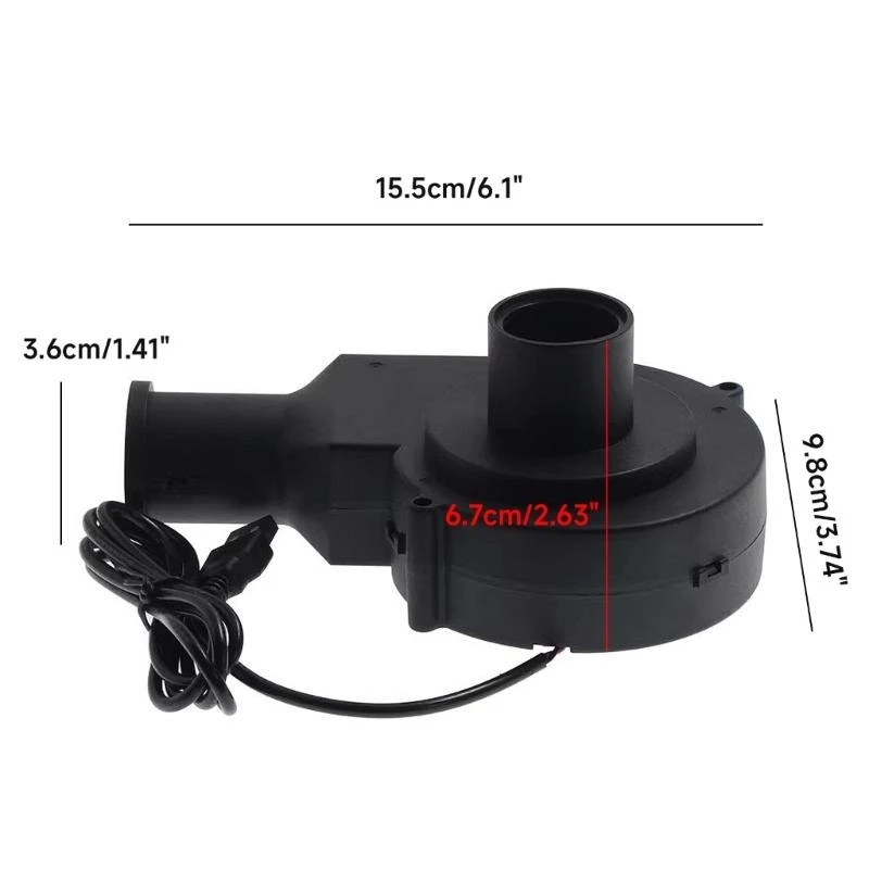 A2UD 155x98x67mm fan 12V مع وحدة تحكم السرعة AC 100V 240V ، استبدال منفاخ الهواء الطرد المركزي السنجاب