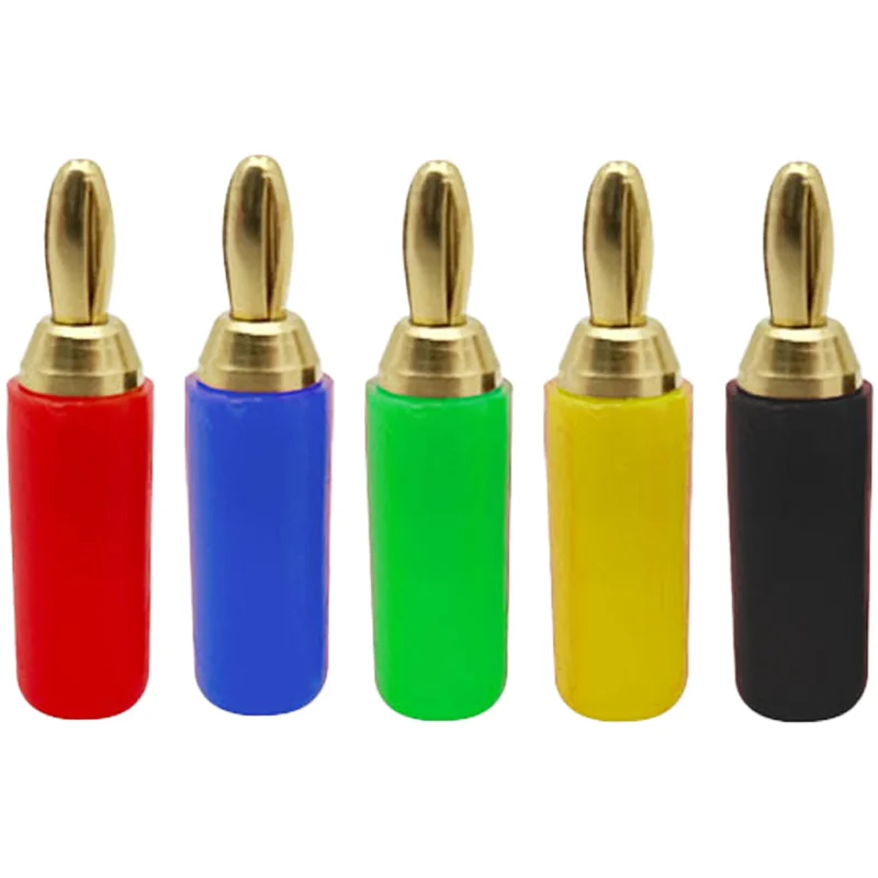 

20pcs 2.5mm Banana Plugs Pure Copper Gold Plated Musical Speaker Cable Wire Pin Banana Plug Connectors