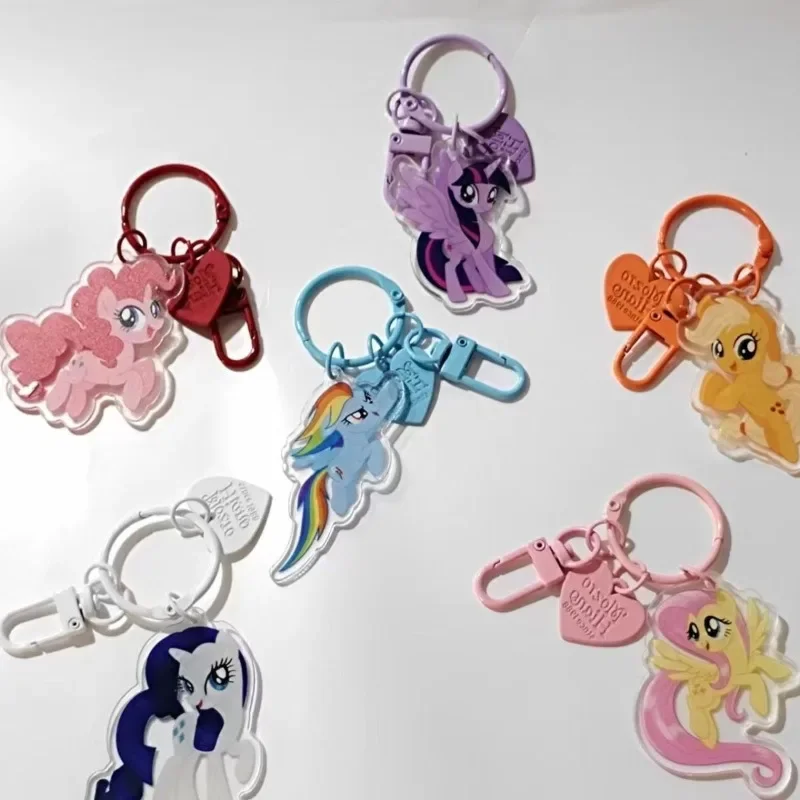 My Little Pony AppleJack Purple Moon Cartoon Animation Acrylic Bag Car Key Versatile Girly Heart Decorative Pendant Holiday Gift