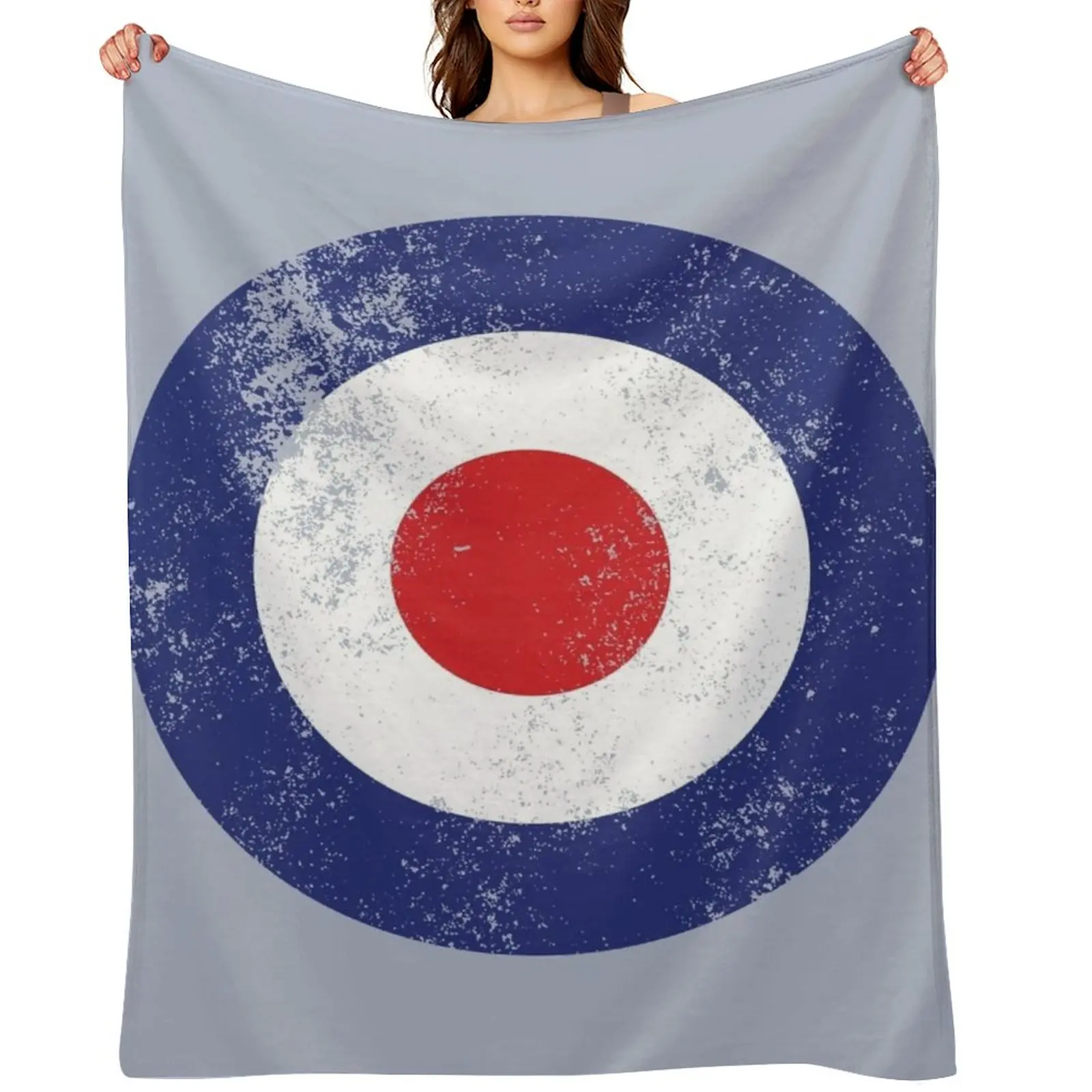 

RAF Type D Roundel - Mod Target Logo Throw Blanket anime Summer Warm Softest Blankets