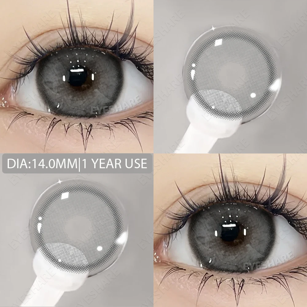 EYESHARE 1 Paar graue Kontaktlinsen für Augen, farbige Linsen, graue Linsen, natürliche bunte Kontaktlinsen, jährliche Verwendung