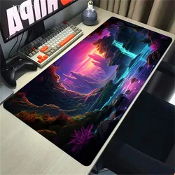 Mouse Pads Landscape Mountain Sunset Cartoon Table Mats Company Mousepad Deskmat Aesthetic Large Gamer Non-slip Mouse Mat 100x50