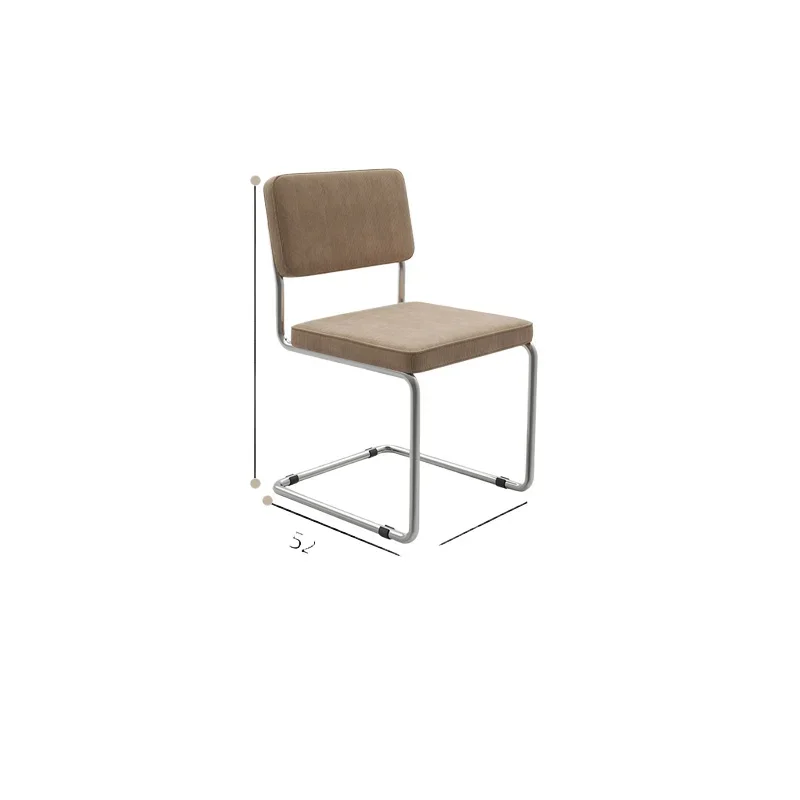

Modern Simple Comfortable Backrest Chair Stainless Steel Metal Designer Retro Dining Chair