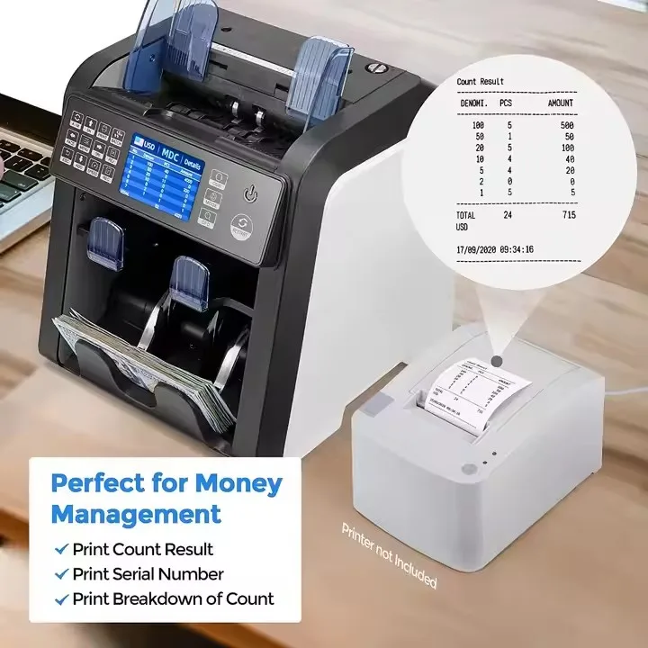 Waarde Geld Cash Count Geld Telmachine AL-950 Euro Bill Counter Mix Bill