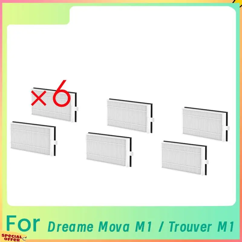 ABFI 6 قطعة مرشح نظافة ل Dreame Mova M1/Trouver M1 منظف المرشّح أجزاء استبدال مكانس كهربائية للكنس الملحقات