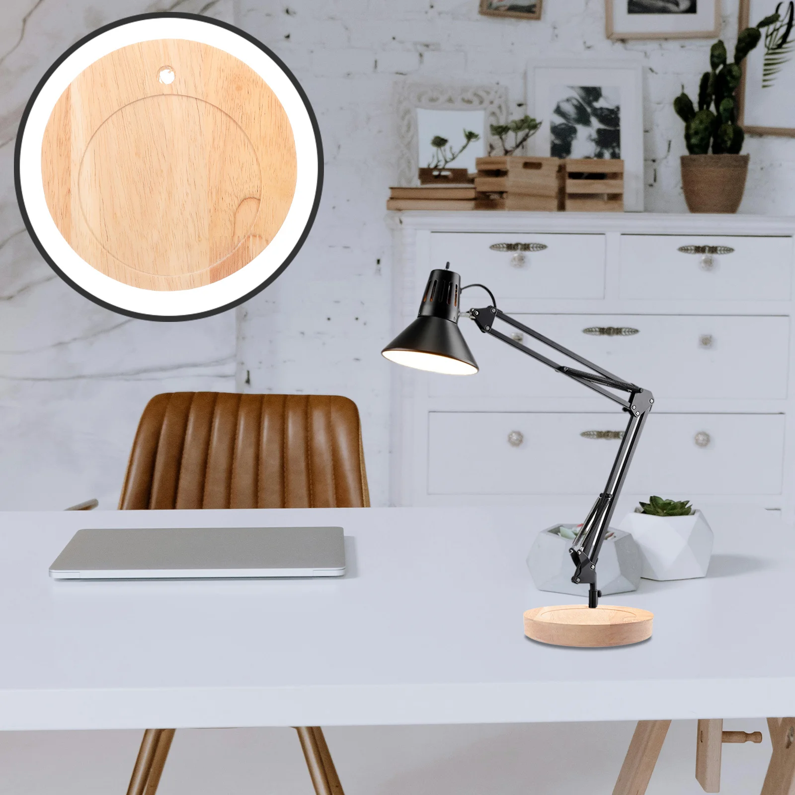 

Wooden Round Solid Display Stand Concave Design Home Decor Bedroom Living Room Table Base Only Wood Light Display For