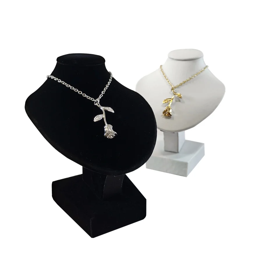 Miniature Mannequin Necklace Pendant Display Stand Choker Beads Chain Organizer Neck Portrait Neck Model Stand 2 colors