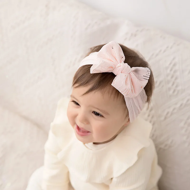 New Colors Knit Baby Headbands Rib Bow Elastic Soft Newborn Headbands for Baby Girl Children Turban Infant Kids Hair Accessories