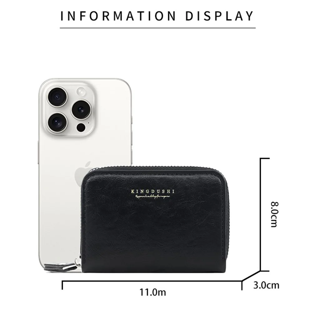 New Name Engraving Short Men Wallets Zipper Organ Card Holder Male Coin Purses Top Quailty Card Clip Mens Clutch Wallet - view 2
