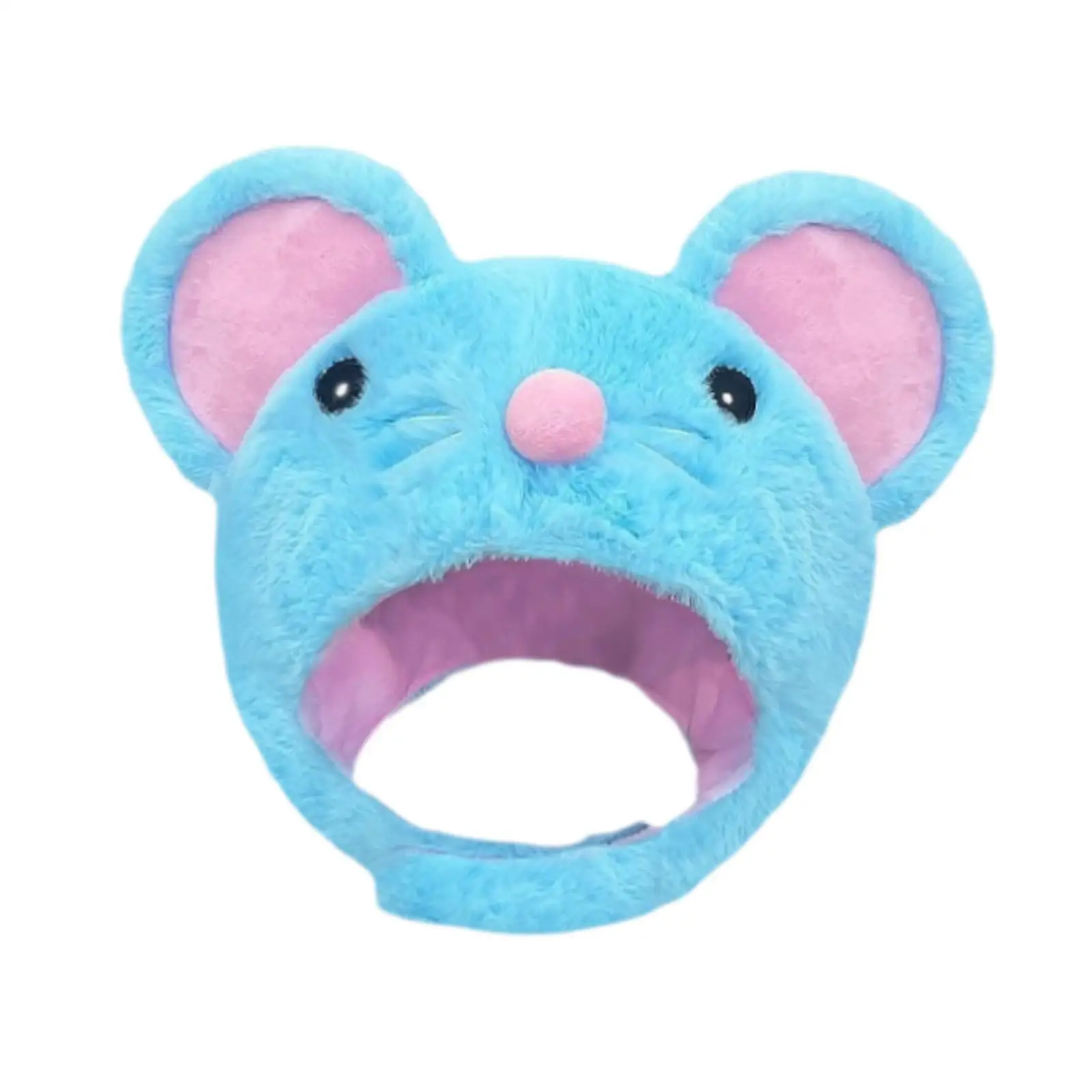Confortevole peluche blu topo cappello decorazione novità copricapo cartone animato per giochi di ruolo carnevale Halloween festa di compleanno ragazzi ragazze