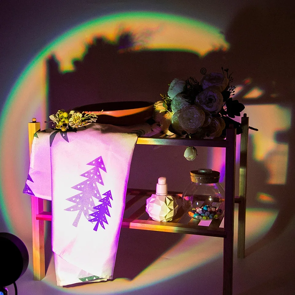 16 색상 RGB 사진 일몰 램프 Led Usb 프로젝터 야간 조명 원격 네온 침실 홈 커피 스토어 벽 장식 선물