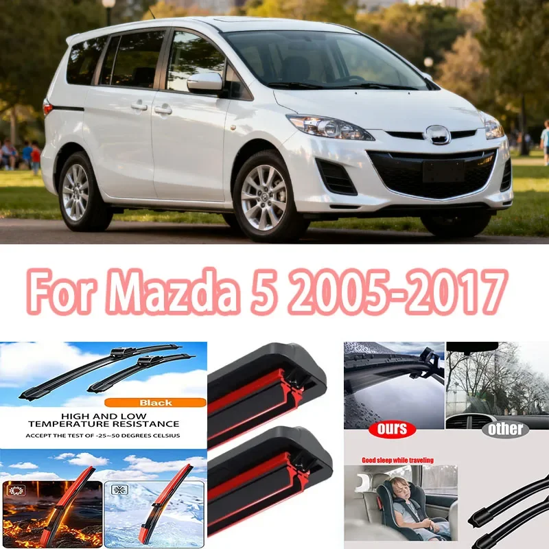 

Для Mazda 5 2005-2017 2006 2007 2008 2009 2010 2011 2012 2013 2014 2015 2016 2 шт. щетки стеклоочистителя переднего лобового стекла