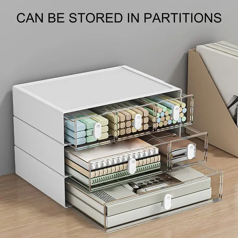 Stackable Drawers For Desk Stackable Desktop Storage Box Multifunctional Desktop Storage Drawers For Cosmetic School Supply