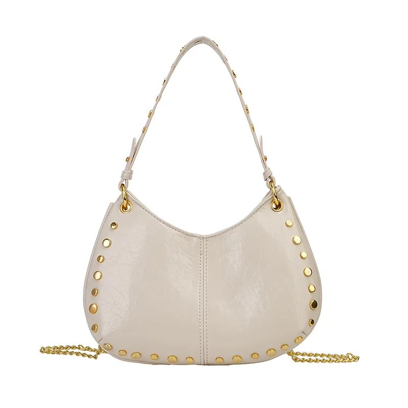 جديد برشام حقيبة تحت الإبط للنساء كتف واحد سلسلة حقيبة كروسبودي 2025 الخريف الشتاء موضة حقيبة يد متعددة الاستخدامات حمل حقيبة