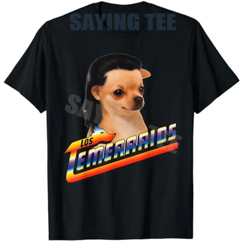 Los Temerarios Hund Lustiges Meme T-Shirt Süßes Y2k Hund Variation Brainrot Grafik Outfit Humorvolle Kunst Neuheit Spruch T-Shirt Streetwear – Detail 9