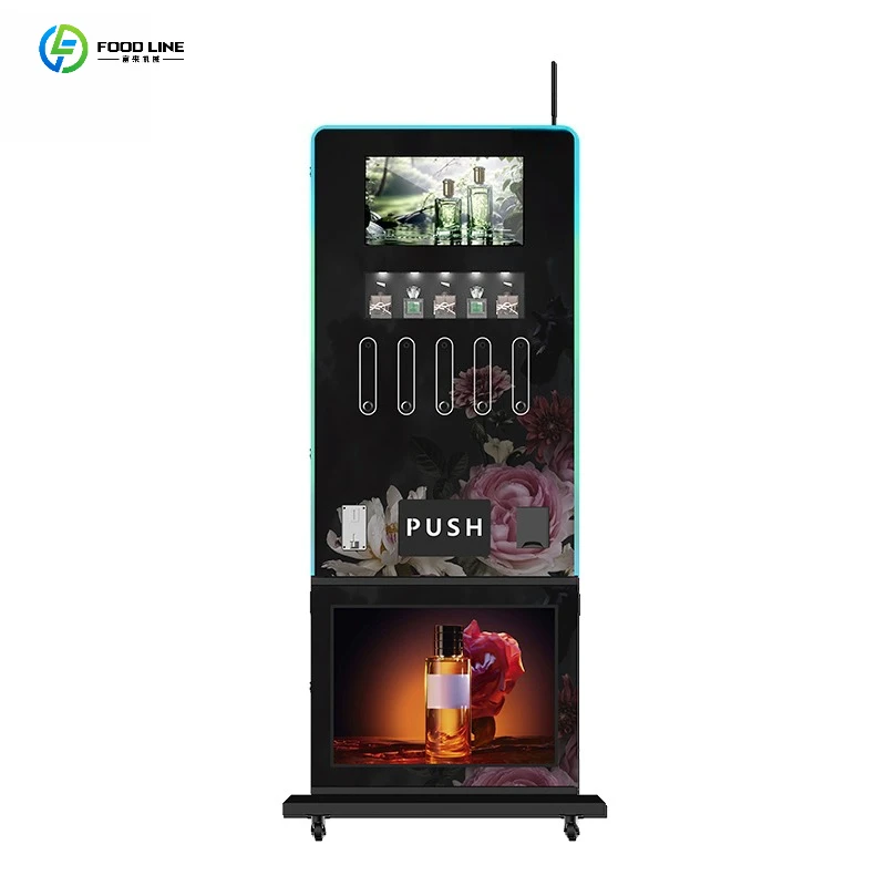 Smart Innovative Touch Screen Credit Card Cash Coin Payment Perfume Spraying Vending Machines for Business FL Customized