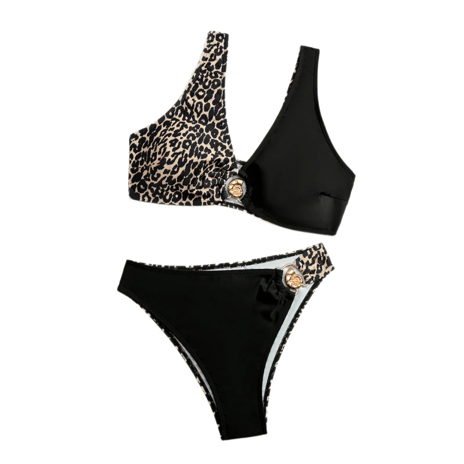 

Сексуальный купальник с леопардовым принтом, бикини с высокой талией, с эффектом пуш-ап, раздельный купальник из двух частей, пляжный купальник для летнего отдыха.