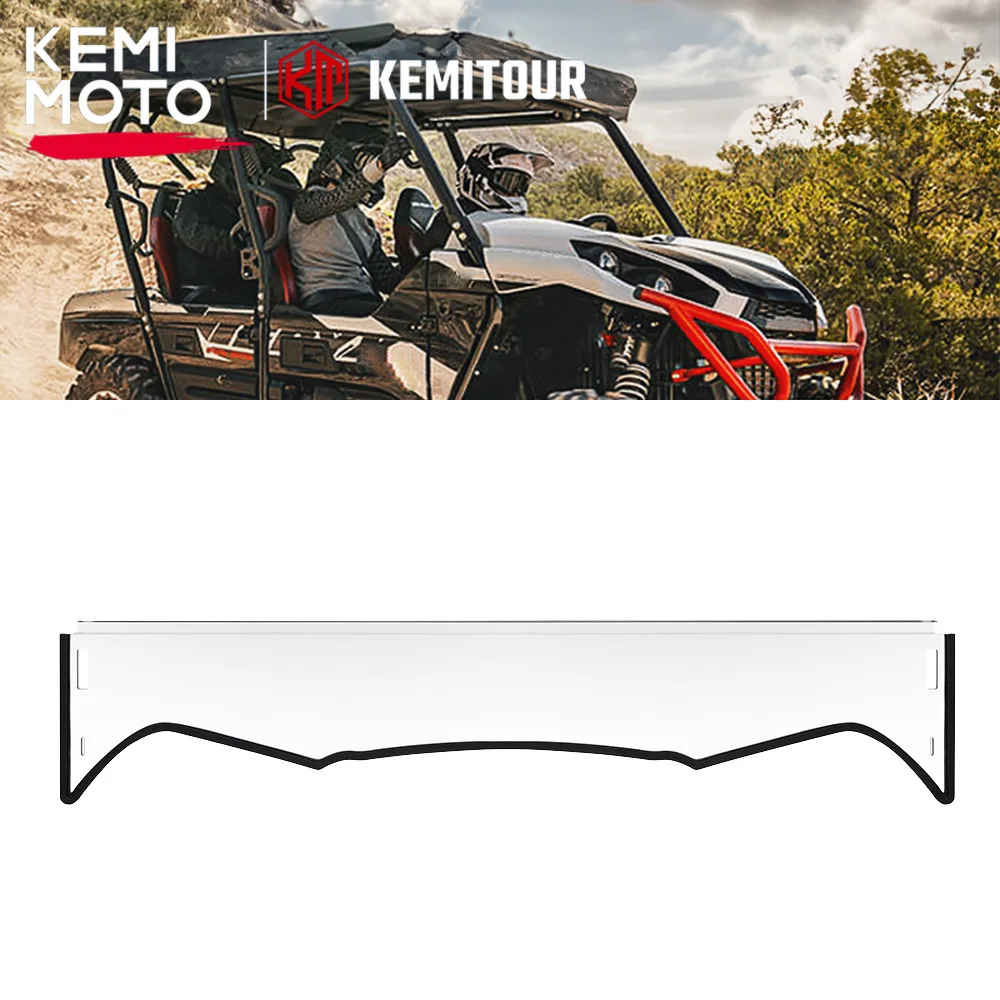 Parabrisas de PC transparente UTV a prueba de polvo, medio parabrisas delantero duro duradero, Compatible con Kawasaki Teryx / Teryx 4 2016-2024