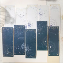 10 sheets per pack Memo Pad creative literary bookmarks collage card moon phase whale plant hand account decoration Note 6 types