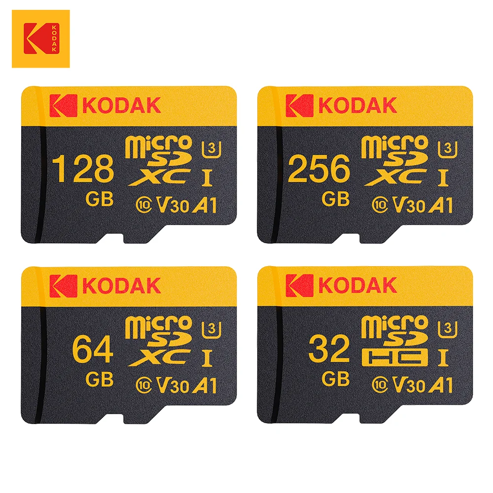 

Kodak Micro SD Memory Card For Camera Video Monitoring 32gb 64gb 128gb 256gb 512gb TF Card 100MB/s C10 U3 Flash Memory Storage