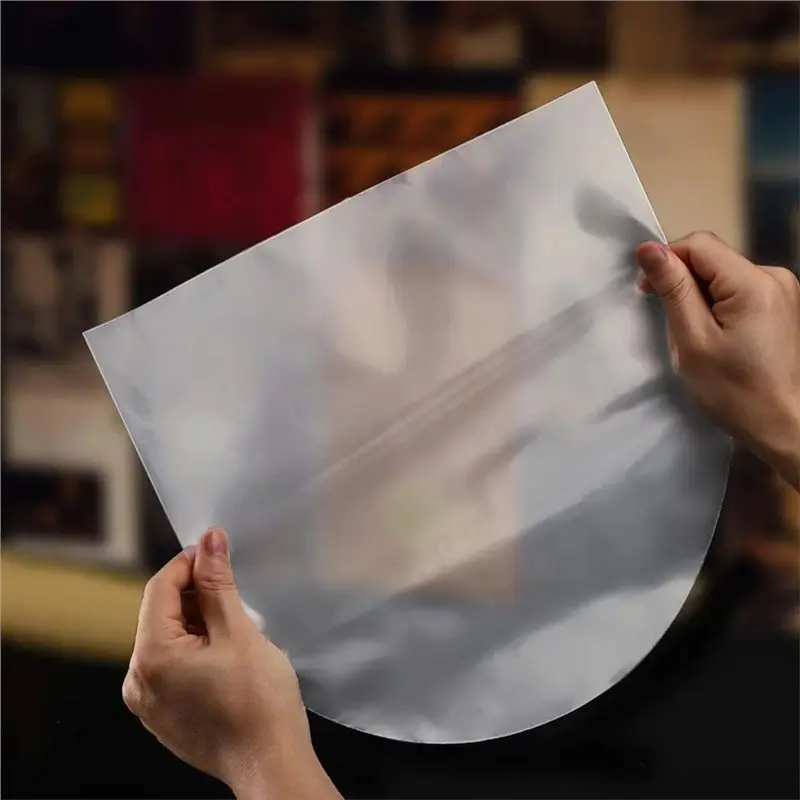 A99E-50Pcs Clear Inner Sleeves For LP Vinyl Records 12 Inch Anti Static Protective Record Sleeves 12