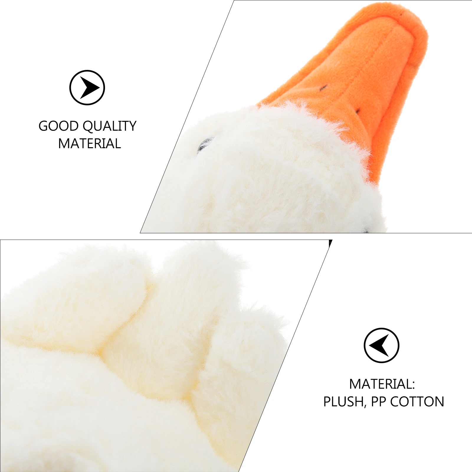 

White Goose Hat Adorable Party Hat Festival Cosplay Headdress Comfortable PP Cotton Material Creative Photo Prop Gift for Family