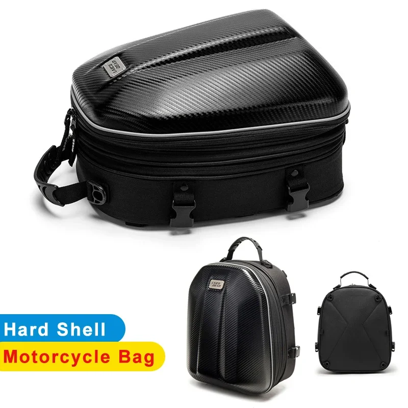 

Hard Shell Motorcycle Rear Seat Bag - Waterproof Large Capacity Backpack for Helmet Storage, Shockproof Riding Gear Case