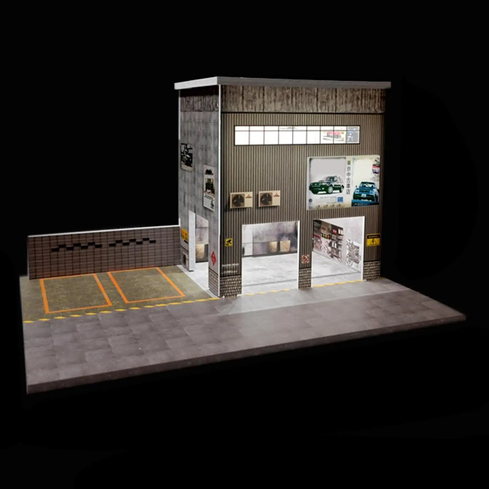 

Car Shop Model Diorama 1/64 Scale DIY Assembly Table Decor for Collector Men