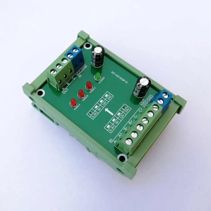 

2/3/4 Channel Differential to Collector Single-ended Encoder Signal Converter TTL to HTL 5 to 24