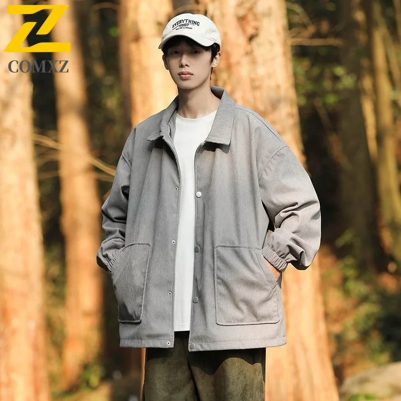 

COMXZ New Chaqueta Turndown Collar Windproof Outdoor Running Fly Fishing Hunting Lightweight Outerwear Men Clothing Jackets