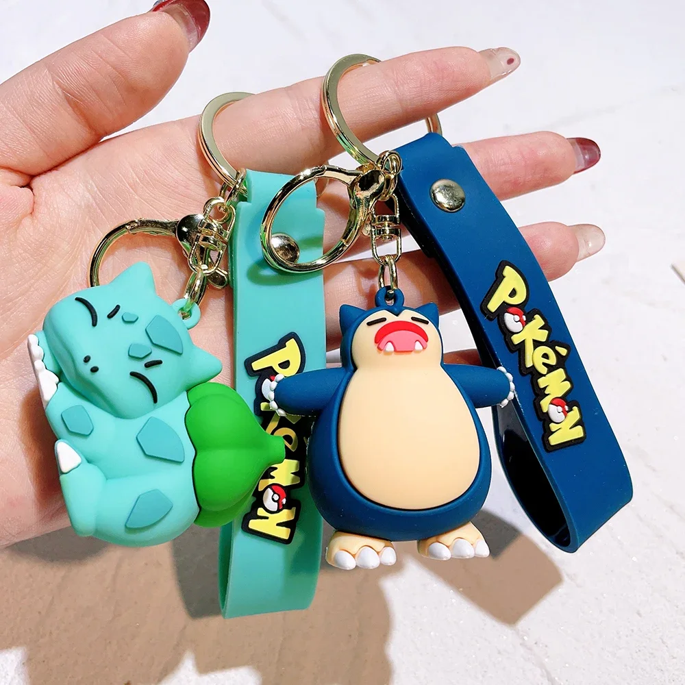 Porte-clés Pokémon Pikachu pour enfants, lot pendentif, anneau continent, sac de beurre mignon, pendentif de voiture pour anniversaire, jouets cadeaux, breloque, gourde en vrac