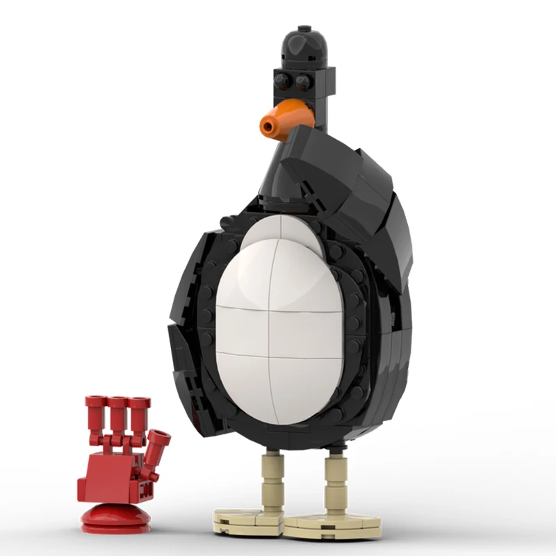 أفكار Buildmoc والاسد الكرتون البطريق الريش McGraw Gromited MOC ألعاب مكعبات البناء للأطفال أطفال هدايا 215 قطعة الطوب