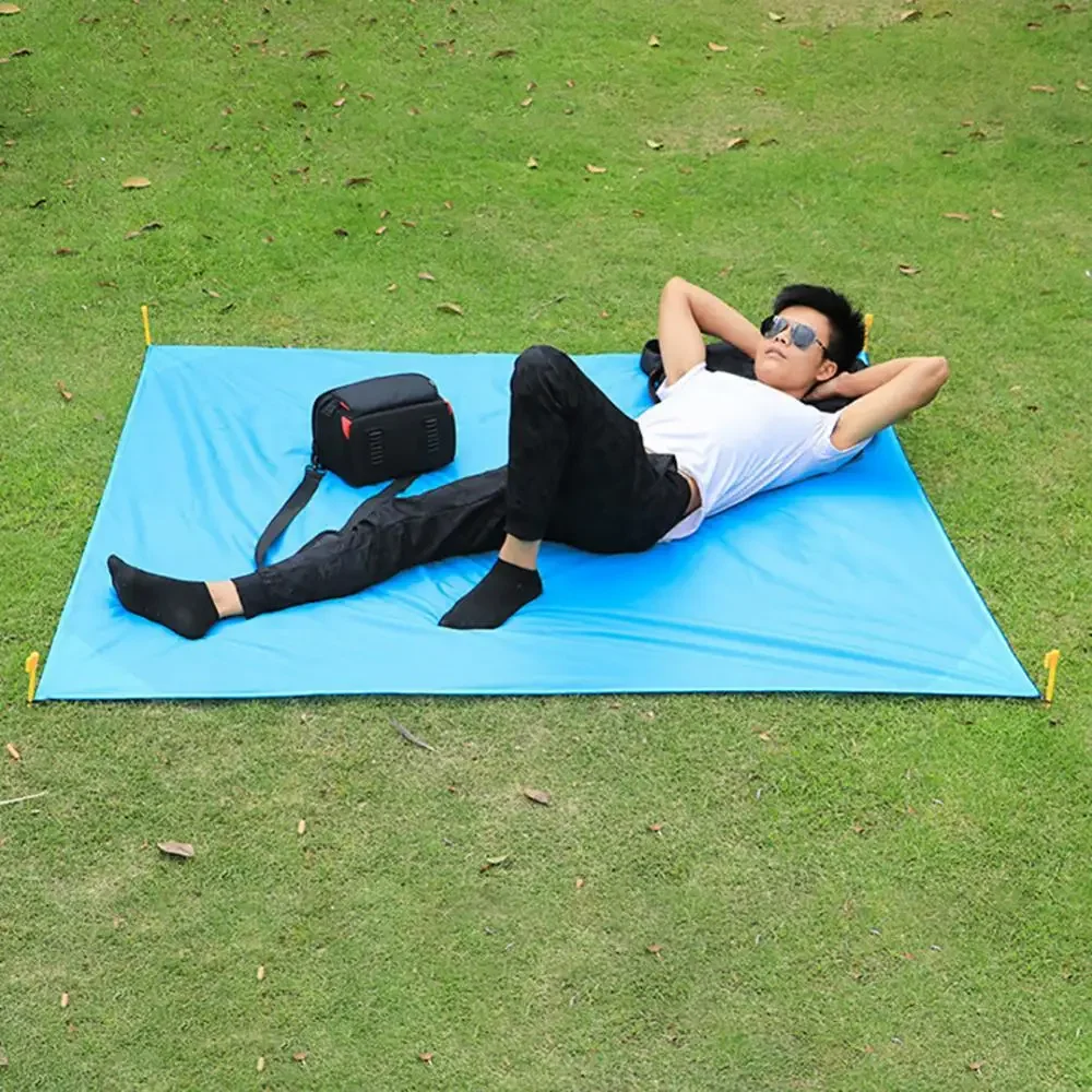 Folding Camping Mat Waterproof Portable Outdoor Camping Picnic Mat Beach Blanket Ground Mattress Soft Seat Pad Sand Beach Mat