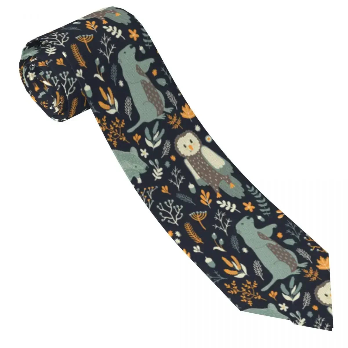 Formal Skinny Neckties Classic Men\'s Cute Animals And Floral Wedding Tie Gentleman Narrow