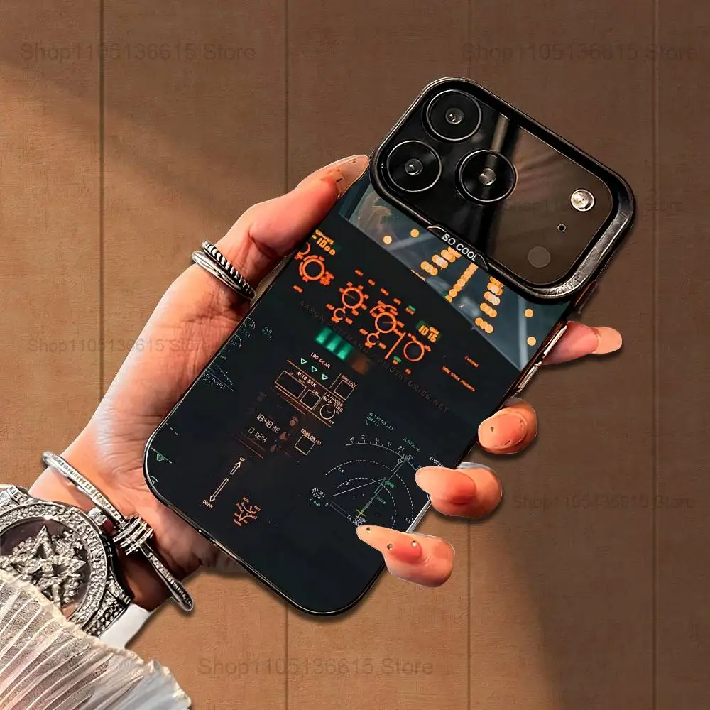Funda de teléfono piloto de cabina de aviación para iPhone 16,15,14,17,13,12,11, Mini,Pro,SE,XS,MAX, funda de silicona negra mate
