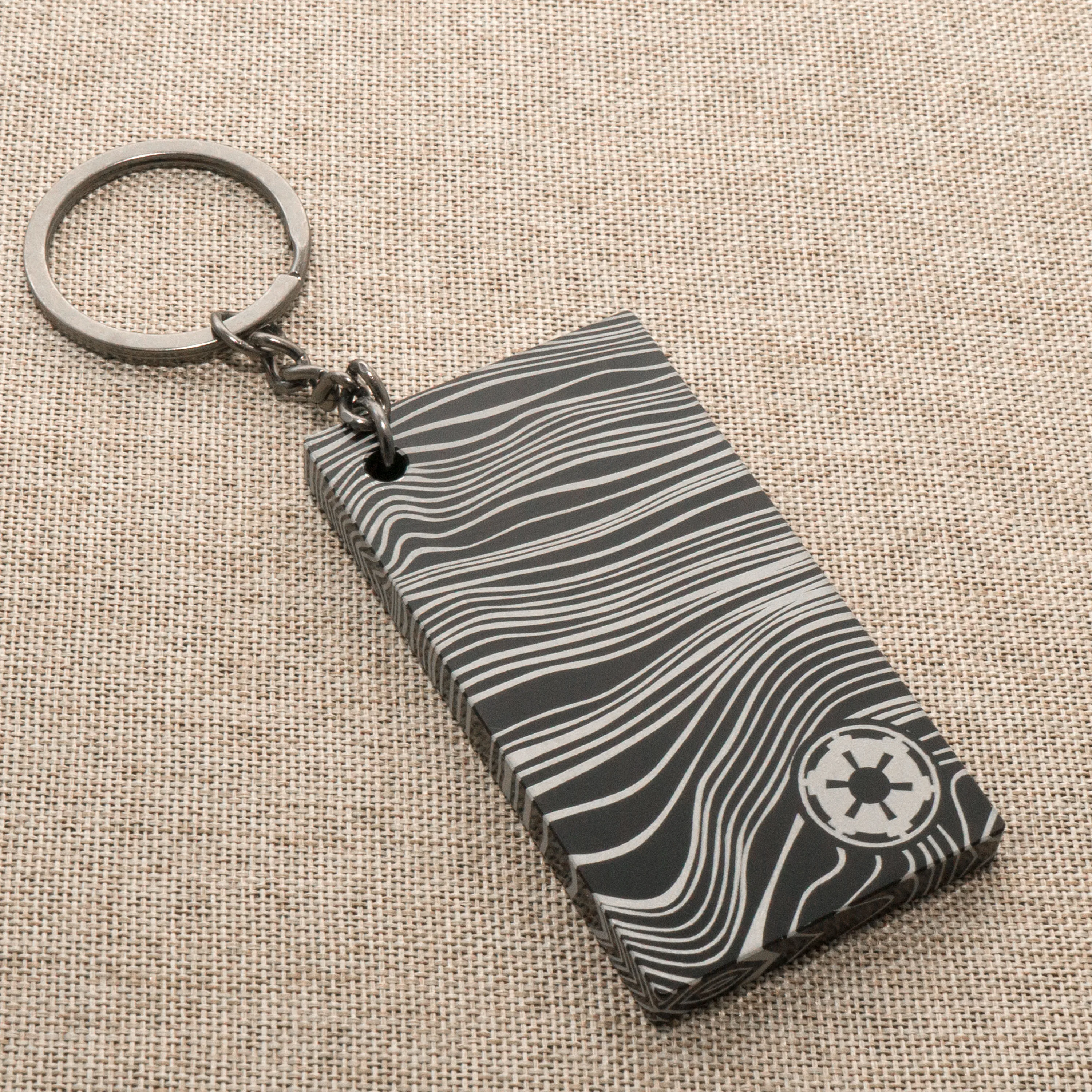 절묘한 복제 금속 Beskar 강철 주괴, 열쇠 고리 포함 모든 금속 알루미늄 합금 소재