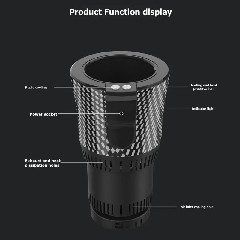

Hot Selling-Rotating Base Auto Smart Heating Cup Holder, 12V For Car Cup Warmer Cooler For Car,Rotating Base Auto Smart Heating