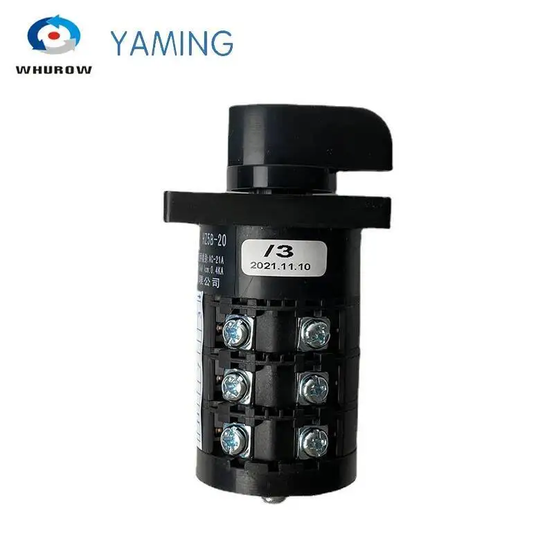 Yaming Electric HZ5B-20/3 Cam Switch Rotary Combination Universal Changeover 20A 3 Poles 3 Position Optional Control Dual Power