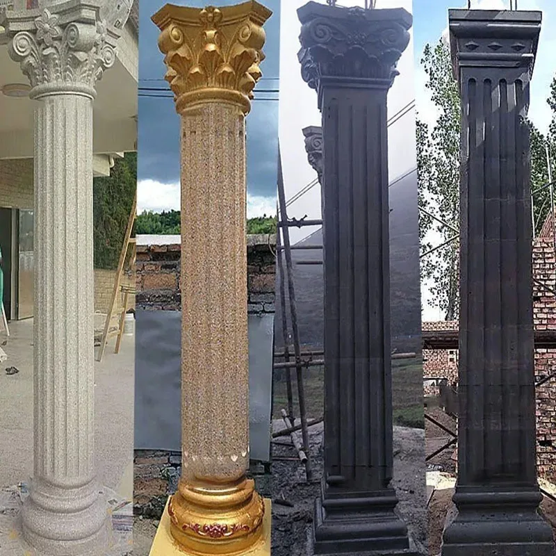 Roman Cement Plastic DIY Column Mold Household Garden Buildings for Cylindrical Square Closure European Balcony Decorative Molds