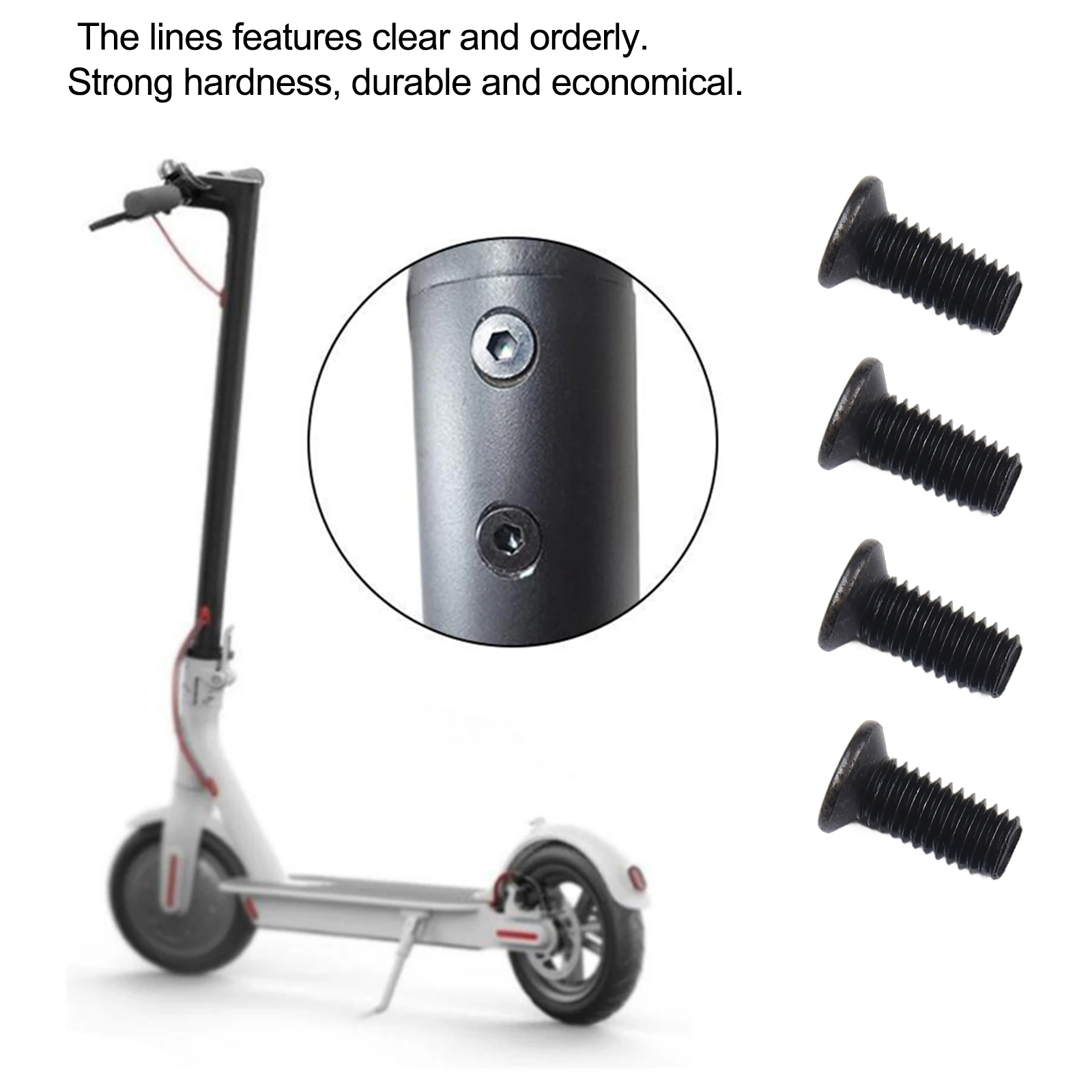 4/10Pcs Electric Scooter Pole Screws Set For Xiaomi For M365/pro Electric Scooter Engine Stainless Steel Protective Cover Screw