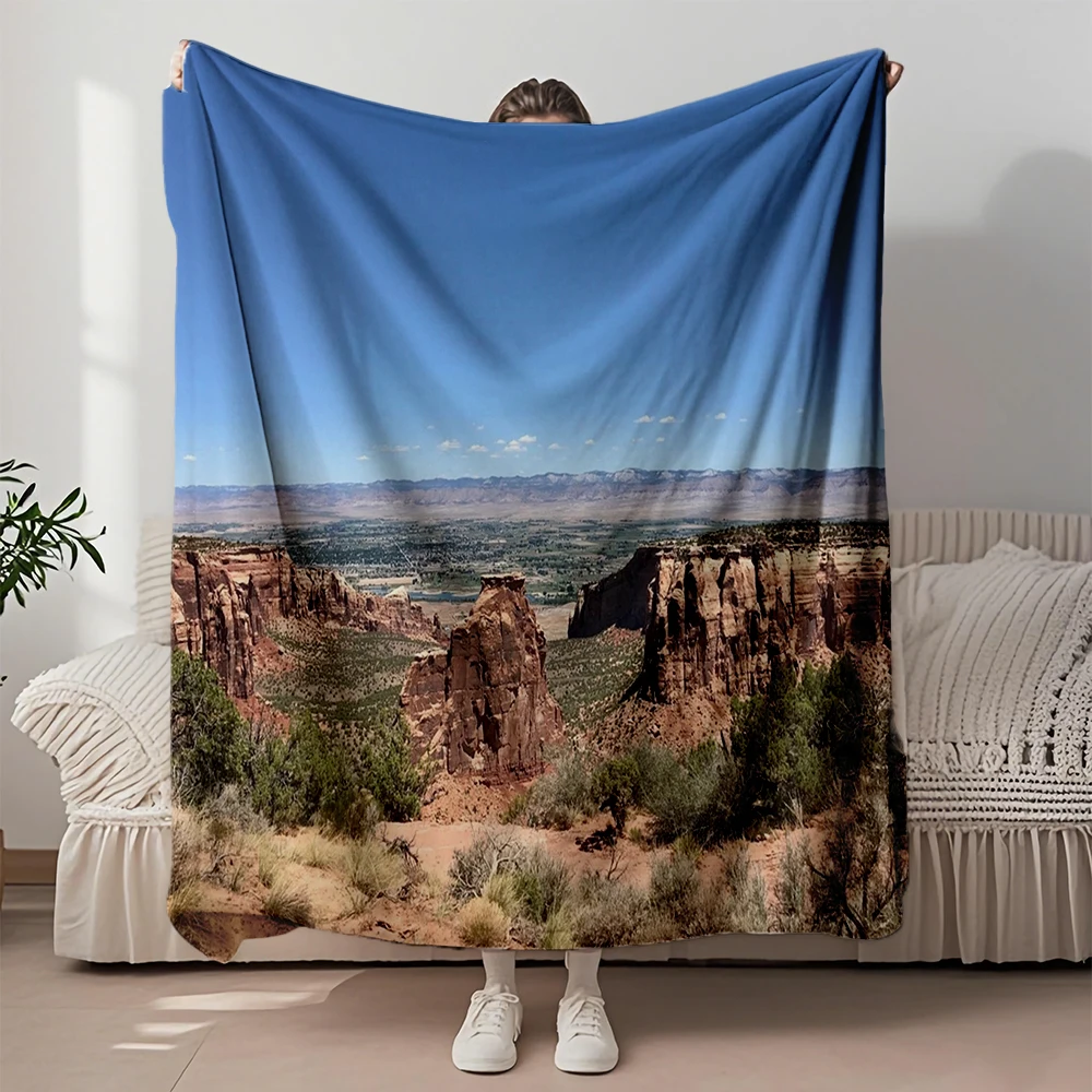 

All Season Mid-century Modern Flannel Blanket Miles Of Beauty Plush Throw Quilt Eco-friendly Blankets For Children Couples